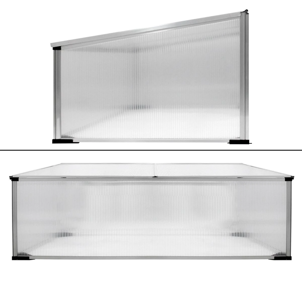 Szklarnia Ogrodowa Poliwęglan Aluminiowa Roślina Warzywo Pomidor Kwiaty 100x60x40 Cm 4 Szklarnia Ogrodowa Poliwęglan Aluminiowa Roślina Warzywo Pomidor Kwiaty 100x60x40 Cm - Image 2