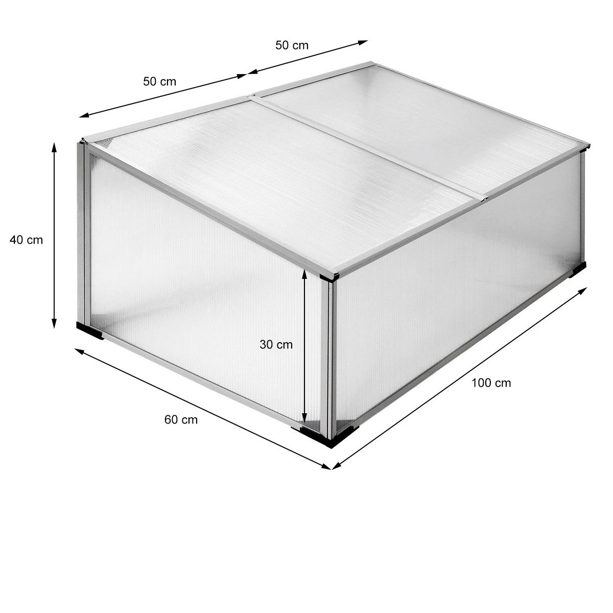 Szklarnia Ogrodowa Poliwęglan Aluminiowa Roślina Warzywo Pomidor Kwiaty 100x60x40 Cm 9 Szklarnia Ogrodowa Poliwęglan Aluminiowa Roślina Warzywo Pomidor Kwiaty 100x60x40 Cm - Image 7