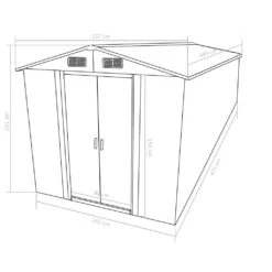 VidaXL Szopa Ogrodowa, 257 X 489 X 181 Cm, Metal, Antracytowa 17 VidaXL Szopa Ogrodowa, 257 X 489 X 181 Cm, Metal, Antracytowa -Building Materials Shop 16818378714567677 jpg gallery.big iext127784227