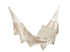 Bawełniany Hamak Boho Z Poduszkami, Ecru CHW-209
