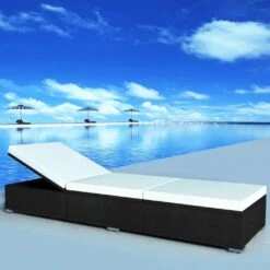 Leżak Ogrodowy VIDAXL Z Polirattanu, 195x60x31cm