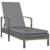 Leżak Z Podłokietnikami VidaXL, Szary, Polirattan -Building Materials Shop lezak z podlokietnikami vidaxl szary polirattan b iext67774489