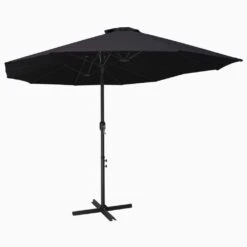Parasol Ogrodowy Na Słupku VIDAXL, Czarny, 460x270 Cm