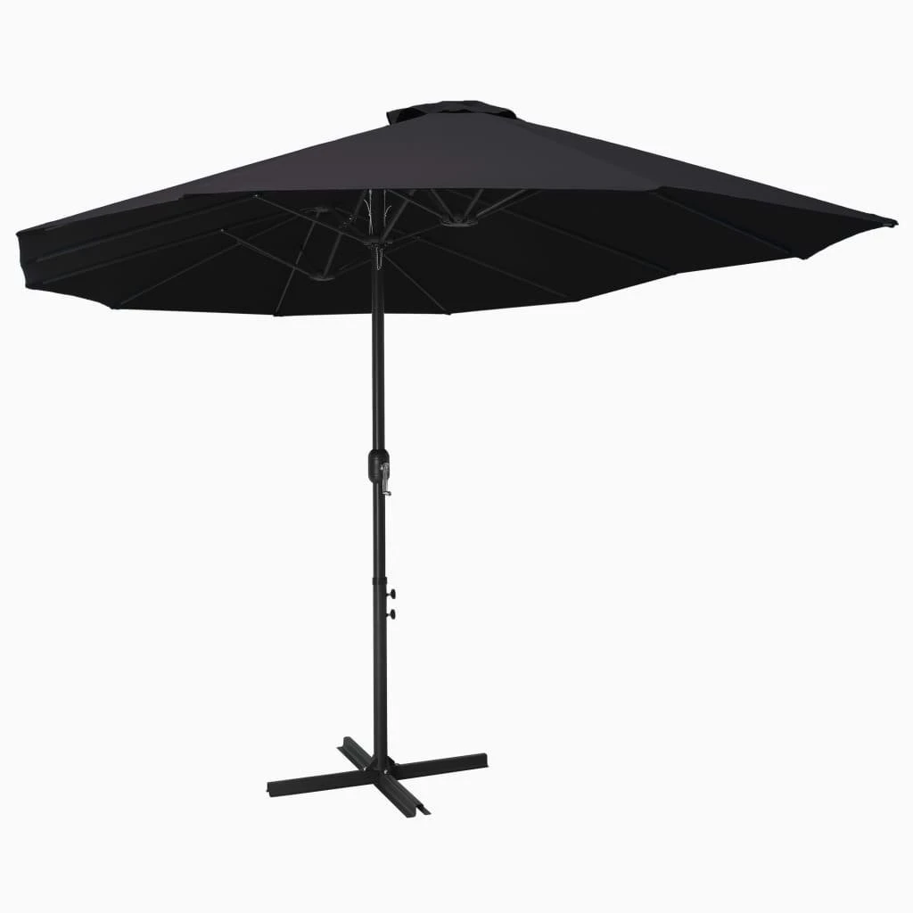 Parasol Ogrodowy Na Słupku VIDAXL, Czarny, 460x270 Cm 3 Parasol Ogrodowy Na Słupku VIDAXL, Czarny, 460x270 Cm