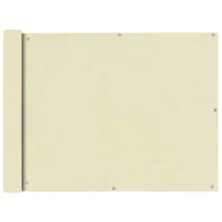 Parawan Balkonowy VIDAXL, Kremowy, 90x600 Cm