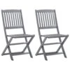 Składane Krzesła Ogrodowe VIDAXL, Szare, 2 Szt. -Building Materials Shop skladane krzesla ogrodowe vidaxl szare 2 szt b iext68174318