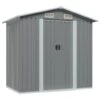 Szopa Ogrodowa VidaXL, Antracytowa, Stalowa, 204x132x186 Cm -Building Materials Shop szopa ogrodowa vidaxl antracytowa stalowa 204x132x186 cm b iext68168997