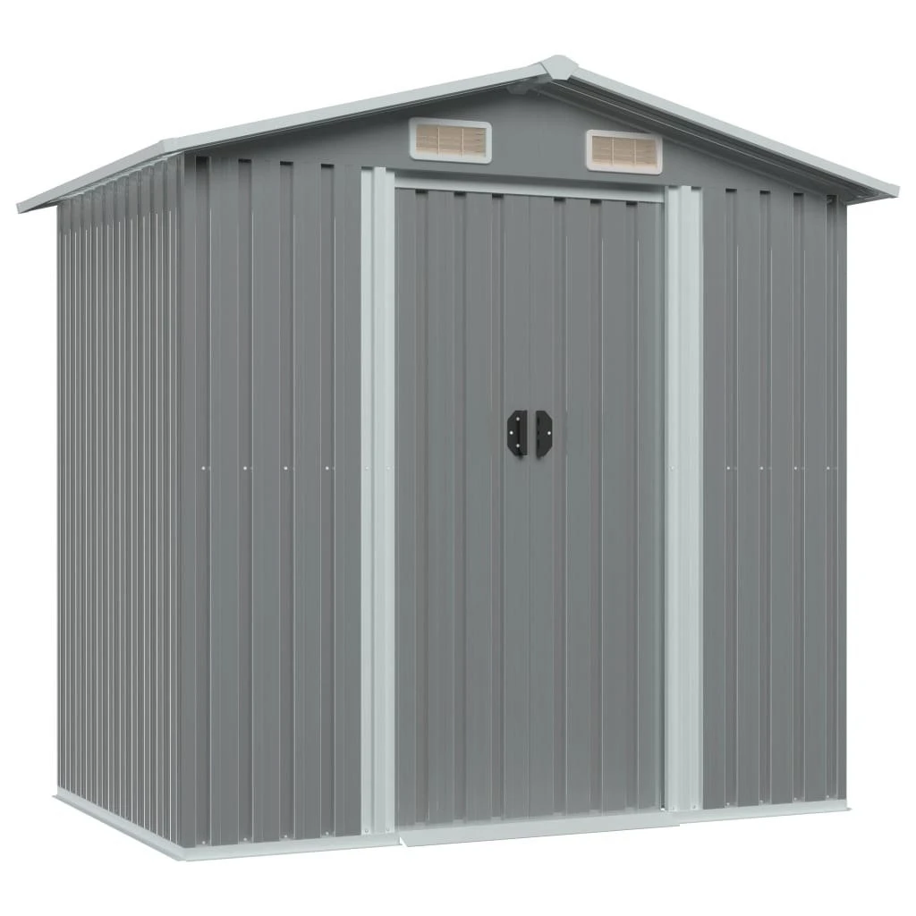 Szopa Ogrodowa VidaXL, Antracytowa, Stalowa, 204x132x186 Cm 3 Szopa Ogrodowa VidaXL, Antracytowa, Stalowa, 204x132x186 Cm