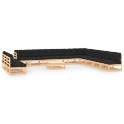 VidaXL 14-cz. Zestaw Wypoczynkowy Do Ogrodu, Antracytowe Poduszki