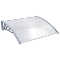 Building Materials Shop 25 Zadaszenie Ochronne Nad Drzwi VIDAXL, Szaro-białe, 120x100 Cm