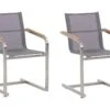 Zestaw 2 Krzeseł Ogrodowych Szary COSOLETO