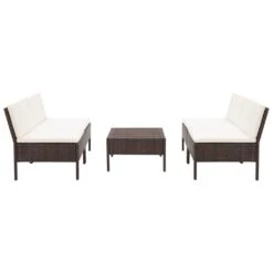 Zestaw Mebli Do Ogrodu VidaXL, 5 Części, Brązowy