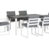 Zestaw Mebli Ogrodowych BELIANI Pancole, Ciemnoszaro-biały, 7 Elementów