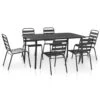 VIDAXL Zestaw Mebli Ogrodowych, Ciemnoszary, 7 Części -Building Materials Shop zestaw mebli ogrodowych ciemnoszary 7 czesci b iext68164783