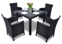 Zestaw Mebli Ogrodowych CURVER Palermo, Grafitowo-szary, 5 Elementów