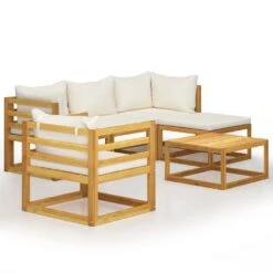 Zestaw Mebli Wypoczynkowych VIDAXL, Kremowy, 6 Elementów