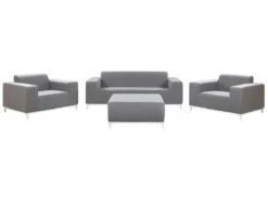Zestaw Ogrodowy Tapicerowany 5-osobowy Szary ROVIGO