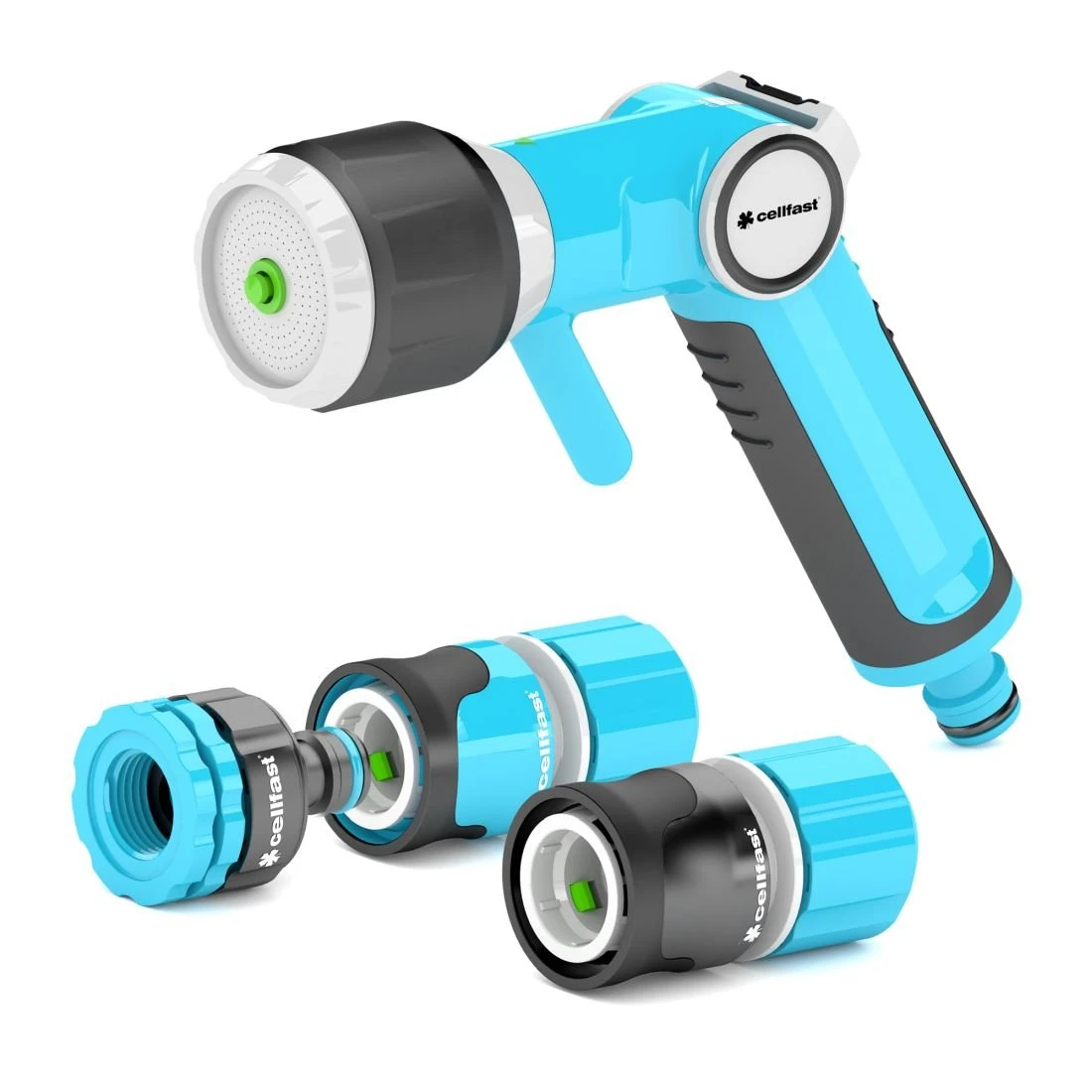 Zestaw Ze Zraszaczem Pistoletowym Wielofunkcyjnym CELLFAST Ergo 53-535, 3/4" 3 Zestaw Ze Zraszaczem Pistoletowym Wielofunkcyjnym CELLFAST Ergo 53-535, 3/4"